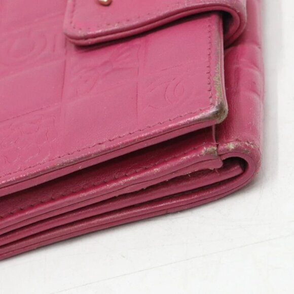 Chanel Coco Mark Icon Bi-Fold Wallet Leather - Pink *READ* - Picture 13 of 16